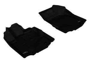Honda Ridgeline Floor Mats - Front - 3D MAXpider - Kagu - Black - `06-`14 Honda Ridgeline Floor Mats - Front - 3D MAXpider - Kagu - Black - `06-`14
